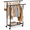 Black-Large, variant on Clothes Rack Double Rods Rolling Clothing For Hanging Portable Garment With Wheels Coat Wardrobe Closet Load 240 Lbs Bedroom Laun