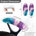 thumbnail image 6 of SCRAWLGOD 2 Pieces Office Chair Arm Covers Scratch Resistant Chair Arm Rest Covering Breathable Comfy Armrest Covers Protectors for rotating Chair, Marble Print Violet Teal Pink, 6 of 6