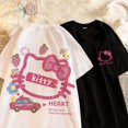 thumbnail image 4 of Sanrios Kawaii-Camiseta de manga corta de algodón para niños, Camiseta holgada de media manga con dibujos animados de Hello Kitty, regalo de cumpleaños, 4 of 4