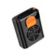 thumbnail image 4 of Ventilador de cintura personal, portátil, ligero, de escritorio, con 3 velocidades, para colgar, para correr, acampar, hacer senderismo, en interiores Naranja, 4 of 8