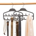 thumbnail image 2 of ELONG HOME Belt Hanger 2 Pack, Sturdy Belt Organizer with 360 Degree Swivel, Tie Rack with 11 Large Belt Hooks for Closet, Non Slip Rubberized Belt Rack, Gray, 2 of 4