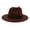 Coffee, variant on Men's Wide Brim Felt Fedora Hat: Panama Hat with Feather Accent –Flat Brim Jazz Cap for Casual & Formal Wear,Unisex