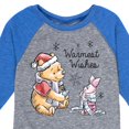 thumbnail image 3 of Disney Winnie The Pooh - Pooh & Piglet Warmest Wishes Christmas - Toddler & Youth Raglan Graphic T-Shirt, 3 of 4