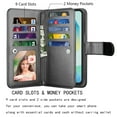 thumbnail image 3 of For Samsung Galaxy A16 5G Wallet Case with Credit Card Holder for Women Men, Flip PU Leather Wallet Phone Case for Galaxy A16, Tekcoo Detachable Magnetic Kickstand Cover with Wrist Strap, Black, 3 of 8