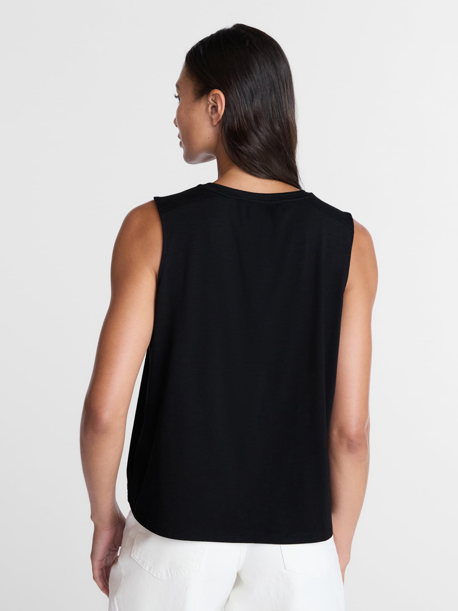 Time and Tru Women’s Tie Front Sleeveless Top, Sizes XS-XXXL
