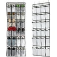 thumbnail image 2 of Simperf Over the Door Shoe Organizers, with 24 Large Thickened Mesh Pockets & 4 Metal Hooks, Hanging Shoes Storage Rack for Closet Entryway Bedroom Bathroom, 2 of 9