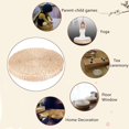 thumbnail image 5 of 40CM Round Pouf Tatami Cushion Chair Floor Sit Mat Meditation Soft Yoga Seat Mat Natural Straw Home Garden Patio Restaurant Seat, 5 of 9