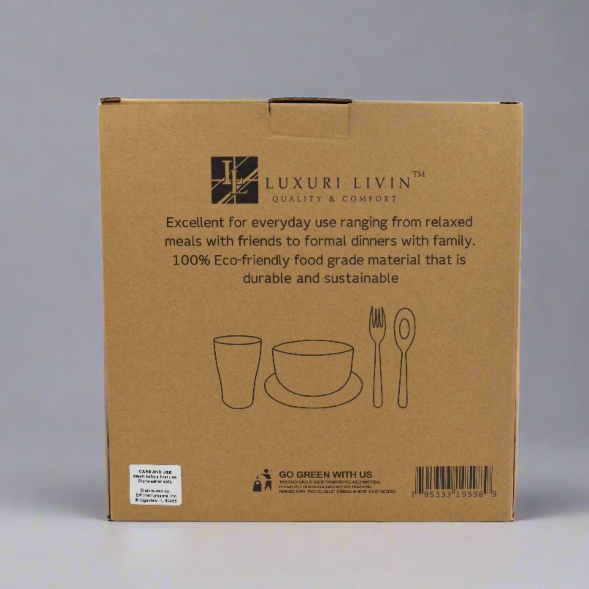 Dorm Dinnerware 5 pcs Set with One Free Bowl