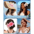 thumbnail image 5 of AWAYTR 3 Pcs Floral Clips for Women Girls Large Hair Flowers Set Tropical Hawaiian Floral Clip for Beach Wedding Hair Accessories, 5 of 8