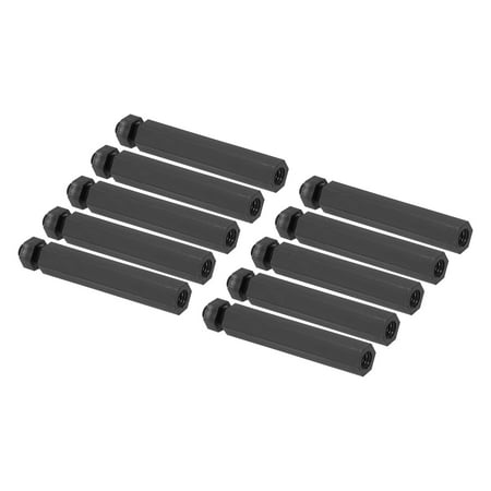 

Uxcell M3 Nylon Hex Standoff Screws Nuts 50 Pack PCB Male Female Threaded Kit for Motherboards(30mm+6mm Black)
