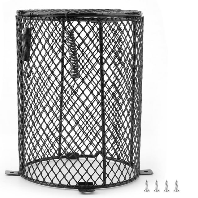 Oubit Reptile Antiscald Lamp,Reptile Anti scald Lamp Reptile Lamp Mesh Cover Pet Reptile Lamp Cover Versatile Functionality