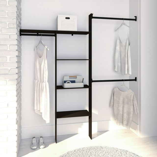 Closet Playcon Doble Tubo Y 4 Entrepaños Estructura Sólida