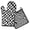 Black and White, variant on Black and White Wavy Checkerboard Pattern Kitchen Oven Mitt and Pot Holder Sets 2 Pcs for Baking, Cooking and Grilling, Heat Resistant Up To 392 °F