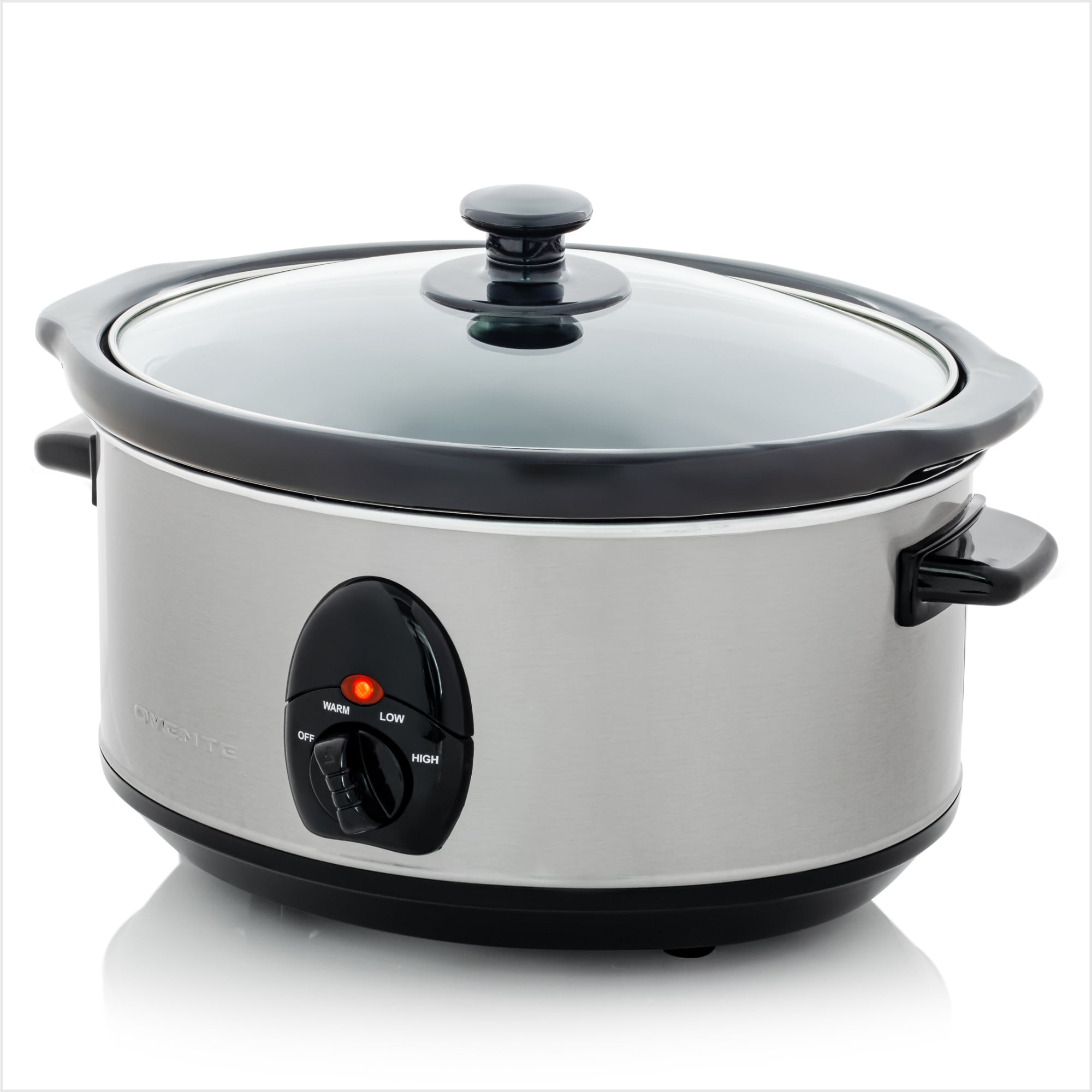 NOZAYA RNAB0BSFCKDV1 3 quart electric slow cooker - adjustable temp,  entrees, sauces, stews & dips, dishwasher safe glass lid & crock (black)