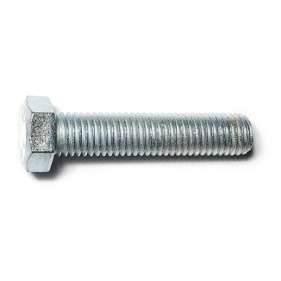 5/8"-11 x 3" Zinc Plated Steel Coarse Full Thread Hex Head Tap Bolts (25 pcs.)
