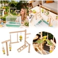 thumbnail image 1 of Natural Wooden Bird Ladder Small Parrots Cage Climbing Activity Play Gym Decoration, 1 of 7