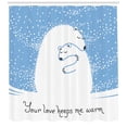 thumbnail image 2 of Animal Decor Shower Curtain Set, Mother Polar Bear Hugging Her Baby In The Snow North Winter Love Keeps Warm Artful Theme, Bathroom Accessories, 69W X 70L Inches, By Ambesonne, 2 of 2