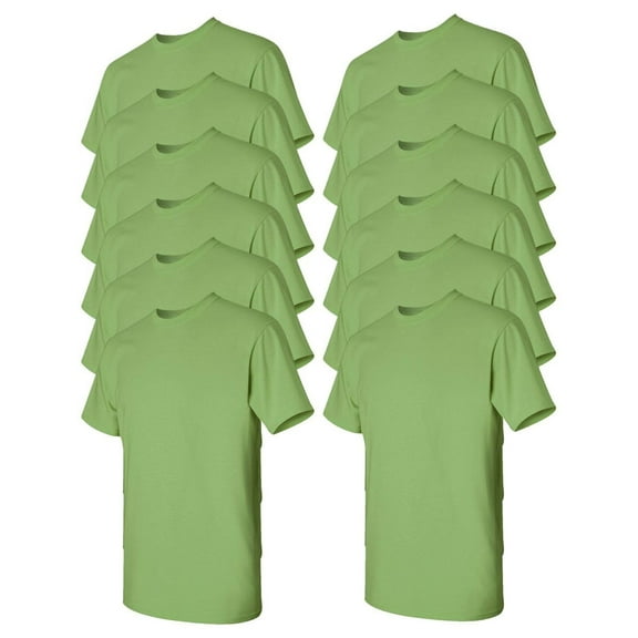 Gildan Mens Heavy Cotton T-Shirt , S, Kiwi (Pack of 12) 12 Kiwi