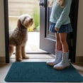 thumbnail image 5 of 1 Pc Highly Absorbent Microfiber Door Mat and Pet Rug, Non Slip Thick Washable Area and Bath Mat Soft Chenille for Kitchen Bedroom Indoor and Outdoor, 35x23 Inch, Navy, 5 of 9