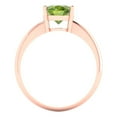 thumbnail image 4 of Solitaire Engagement Ring for Women - 2ct Natural Peridot in 14K Rose Gold Promise Ring, 4 of 6