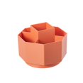 thumbnail image 1 of Portalápices giratorio de plástico, estante de almacenamiento de papelería de escritorio, portalápices de almacenamiento hexagonal de escritorio (1 pieza, naranja) JAMW Sencillez, 1 of 5