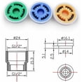 thumbnail image 2 of 4 Pieces Shower Flow Restrictor, Shower Flow Restrictor Regulator Set, Up to 70% Water Saving 4L 6L 9L /Min, 2 of 5