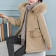 thumbnail image 4 of Abrigo largo cálido para mujer Sudadera con capucha Chaqueta de cuello Parkas de invierno delgadas Abrigos Fridja  po432, 4 of 6