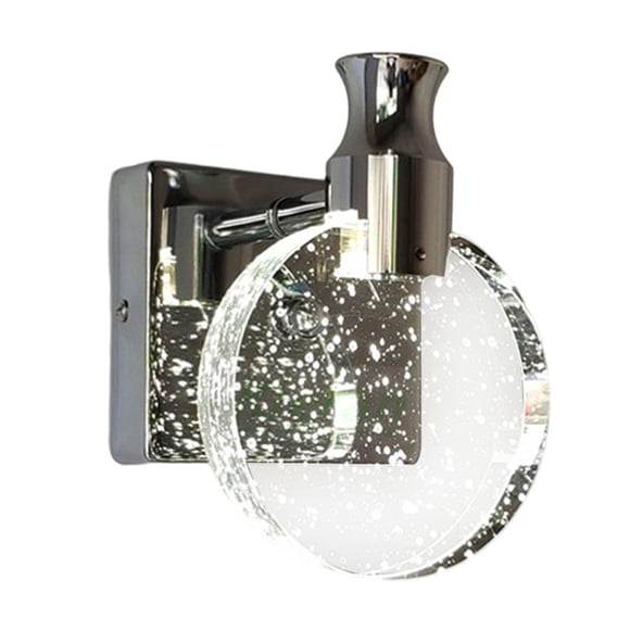 Lámpara de pared de cristal Perfecl Apliques de pared LED Interior Plata S