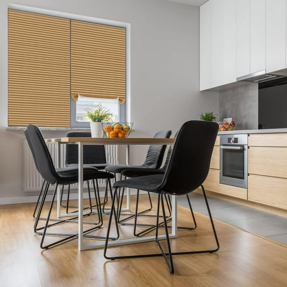 Window Paper Shades Room,Temporary Window Shades No Drill Blinds Self Adhesive Blinds, Shades for Home Nursery Bedroom Kitchen Bathroom(Coffee,35"*60")