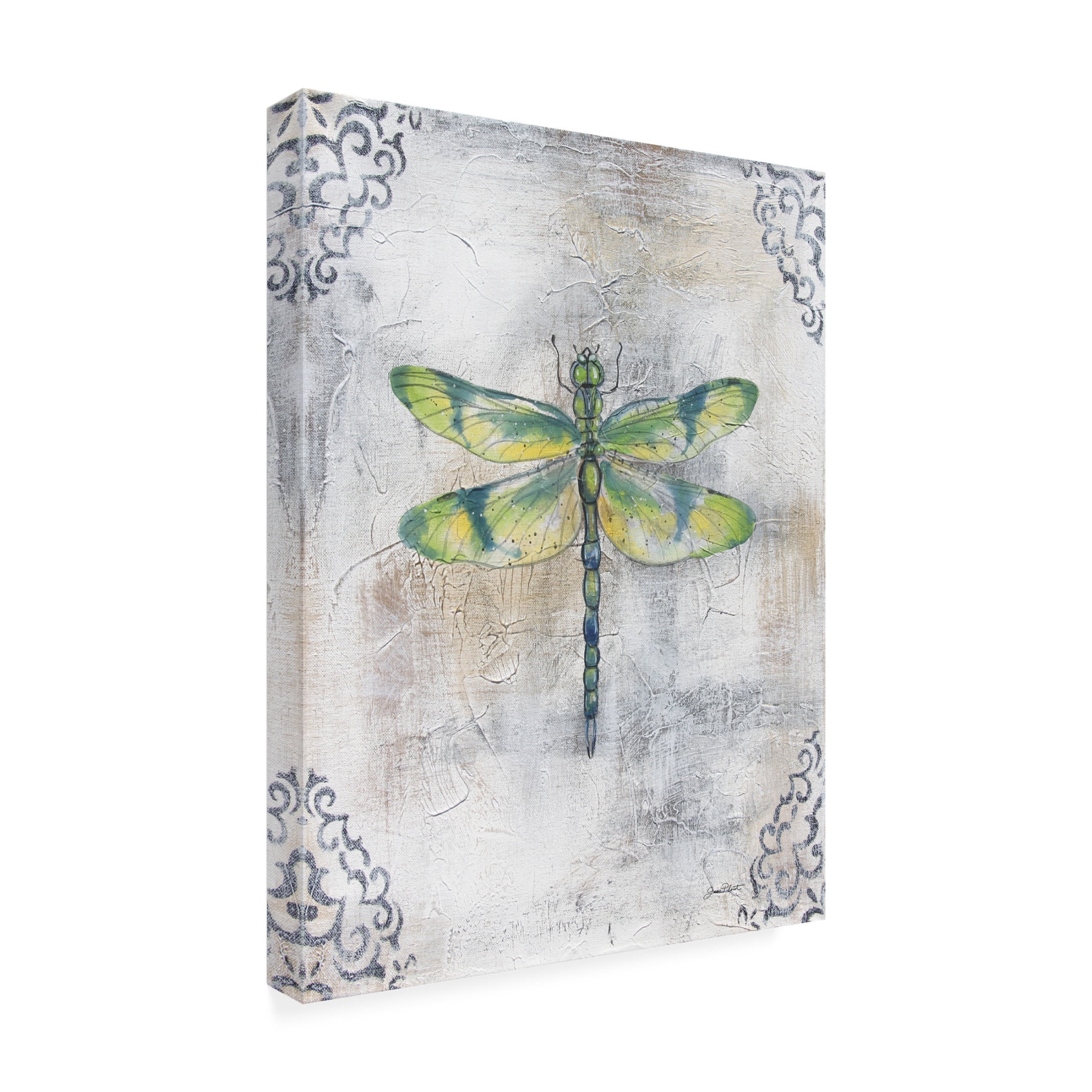 Canvas Wall Art - Jean Plout 'Textured Watercolor Wings C' Wall Art for Living Room, Bedroom, or Office Décor by Trademark Fine Art - 14 x 19 Inches
