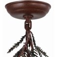 thumbnail image 6 of Meyda 145280 5.5 in. Square Pine Branch Valley View Mini Pendant, Rust & Green & Bai, 6 of 7