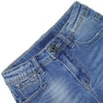 thumbnail image 5 of KIDSCOOL SPACE Big Girls Boys Jeans Shorts,Ripped Stretchy Simple Design Cute Summer Denim Pants,Blue,11-12 Years, 5 of 5