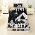 thumbnail image 3 of Erosebridal Happy Camping Twin Sheet Sets 3pcs for Teens,Kids Boys Girls Animal Bear Bedding,Super Cozy Room Decor, 3 of 5