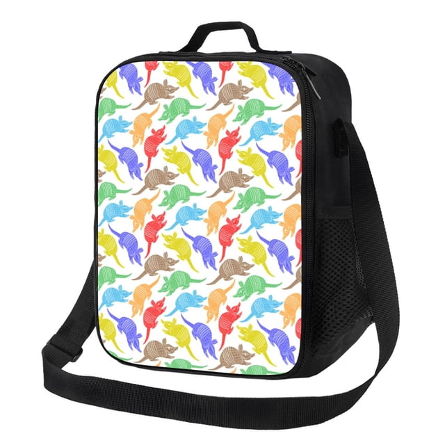 Disketp Colored Armadillos Bolsa Térmica Estampada para Almuerzo, Lonchera para Hombres y Mujeres Adultos