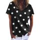 thumbnail image 1 of Gibobby Blusa Sexy Cuello en V Blusa informal suelta lunares para mujer, camiseta manga corta con cuello en V estampada(Negro,CH), 1 of 5
