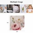 thumbnail image 4 of Pink White Spring Floral Cloth Napkins, Vintage Flowers Watercolor Washable and Reusable Dinner Napkins Set of 4, Table Napkin for Kitchen Party Birthday Wedding Hotel Housewarming 20"x20", 4 of 8