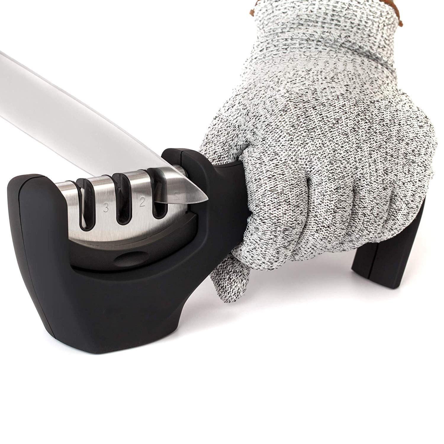 Kitchen Knife Sharpener 3Stage Knife Accessory Sharpening Tool Helps