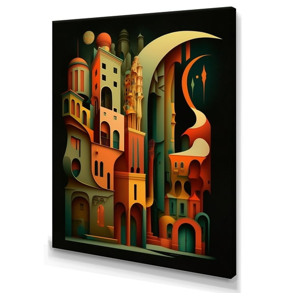 Designart Geometric Graffiti IV Canvas Wall Art