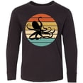 thumbnail image 3 of Inktastic Octopus Vintage Sunset Long Sleeve Youth T-Shirt, 3 of 5