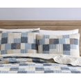thumbnail image 3 of Chezmoi Collection Douglas 3-Piece Printed Patchwork Cotton Quilt Set - Floral Plaid Striped Multicolor - Stone Washed Lightweight Bedspread, King Size, 3 of 4