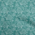 thumbnail image 1 of oneOone Cotton Poplin Teal Green Fabric Block Quilting Supplies Print Sewing Fabric By The Yard 42 Inch Wide, 1 of 1