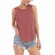 thumbnail image 1 of Gibobby Camiseta de tirantes sin mangas suelta sólida para mujer(Rosa,M), 1 of 4