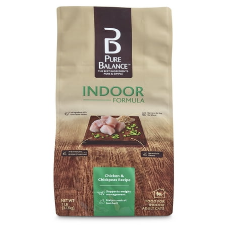 - Pure Balance Chicken and Chickpeas Indoor Formula Dry Cat Food, 3 lb