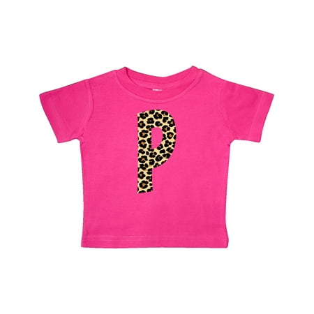 

Inktastic Leopard Print Letter P Gift Baby Boy or Baby Girl T-Shirt