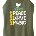 thumbnail image 3 of Woodstock - Peace, Love, Music - Juniors Cropped Racerback Tank Top, 3 of 5