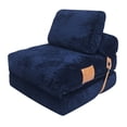 thumbnail image 2 of Venuezy 3-in-1 Folding Bean Bag Chair for Adults, Convertible Sofa Bed with Memory Foam, Corduroy Lounge Chair with Pockets & Leather Handle, No Assembly Needed, Washable Cover, 2 of 10