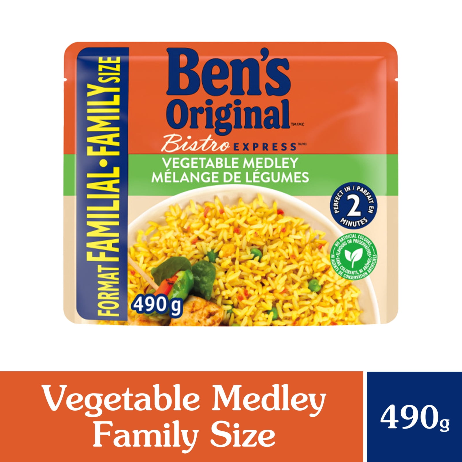 BEN'S ORIGINAL BISTRO EXPRESS Vegetable Medley Rice Family Size, 490g ...