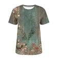 thumbnail image 4 of MEICHEN Womens Summer Tops Pleated Round Neck Short Sleeve Shirts Daily Wear Blouse for Women, 4 of 9