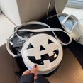 thumbnail image 2 of Halloween Spooky Pumpkin Purse for Women, Stylish Faux Leather Crossbody Bag for Daily Commute and Travel, Halloween Accessories, 2 of 9