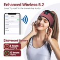 thumbnail image 3 of LC-dolida Auriculares para Dormir con Diadema Bluetooth, Auriculares Inalámbricos con Altavoces Estéreo HD Ultrafinos, Perfectos para Personas que Duermen de Lado, Deportes, Yoga y Viajes, 3 of 6